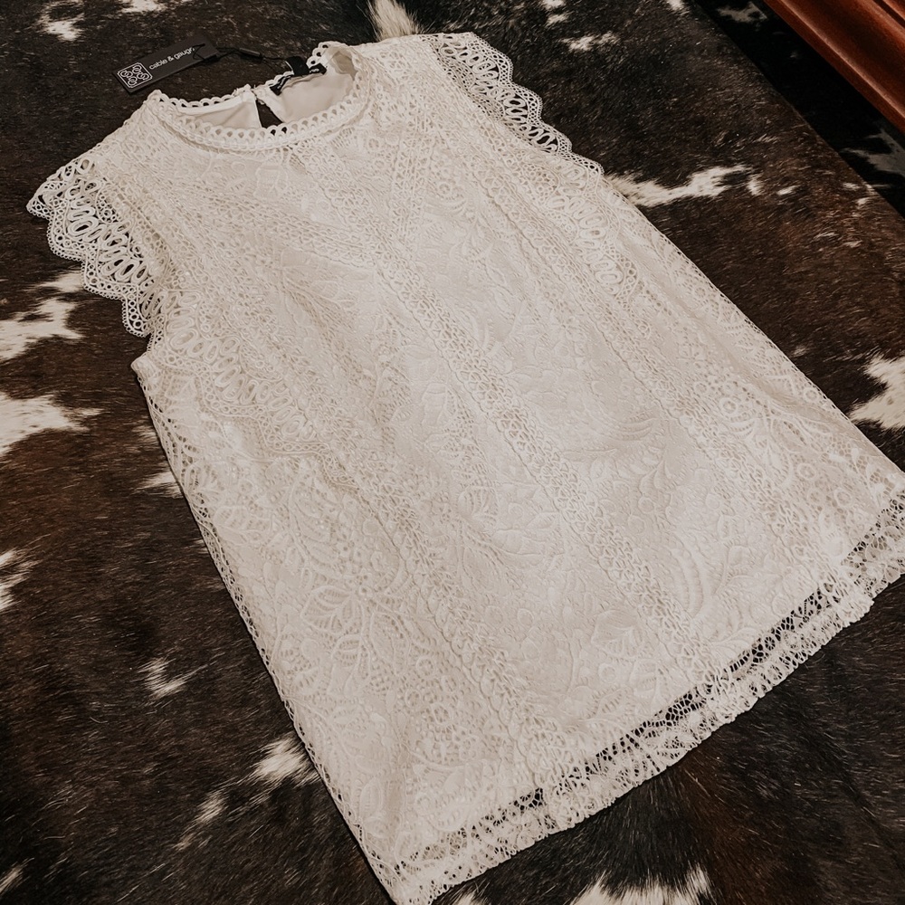 Brand new white lace blouse